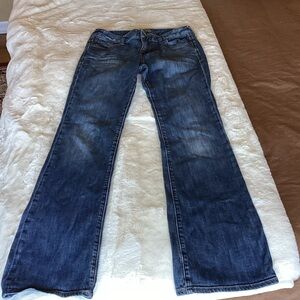 Express Dark Blue Flare Jeans